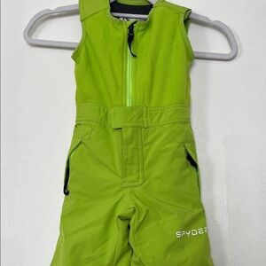 Spyder Lime Green Expedition Ski Bib pants